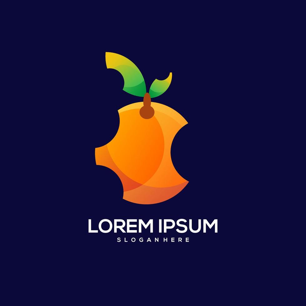 fruit logo kleurrijke gradiënt illustratie vector