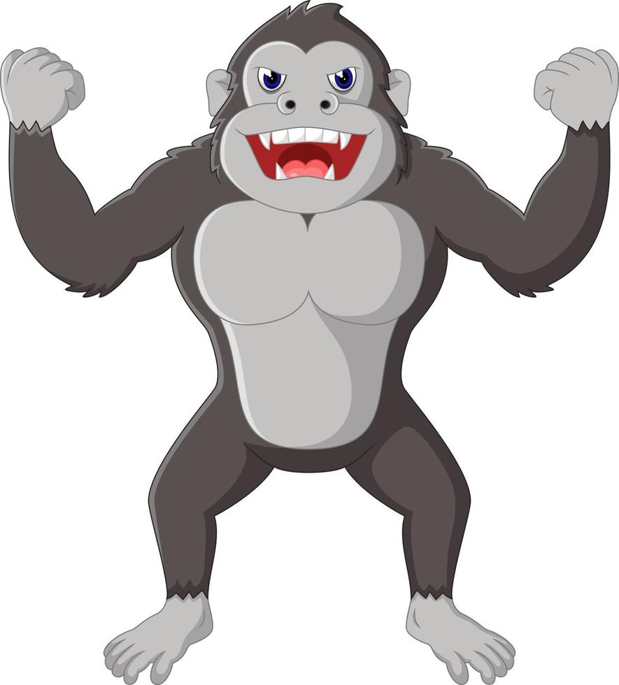 boze gorilla cartoon vector