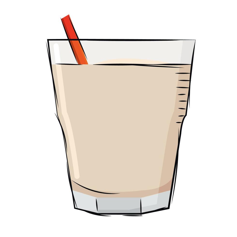 geïsoleerde gember witte cocktail drinken vectorillustratie vector