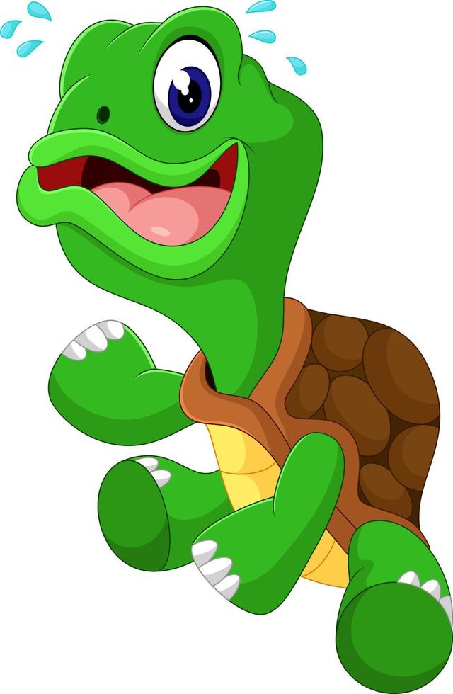 schattige tekenfilmschildpad vector