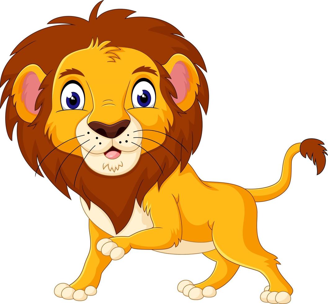 schattige leeuw cartoon vector