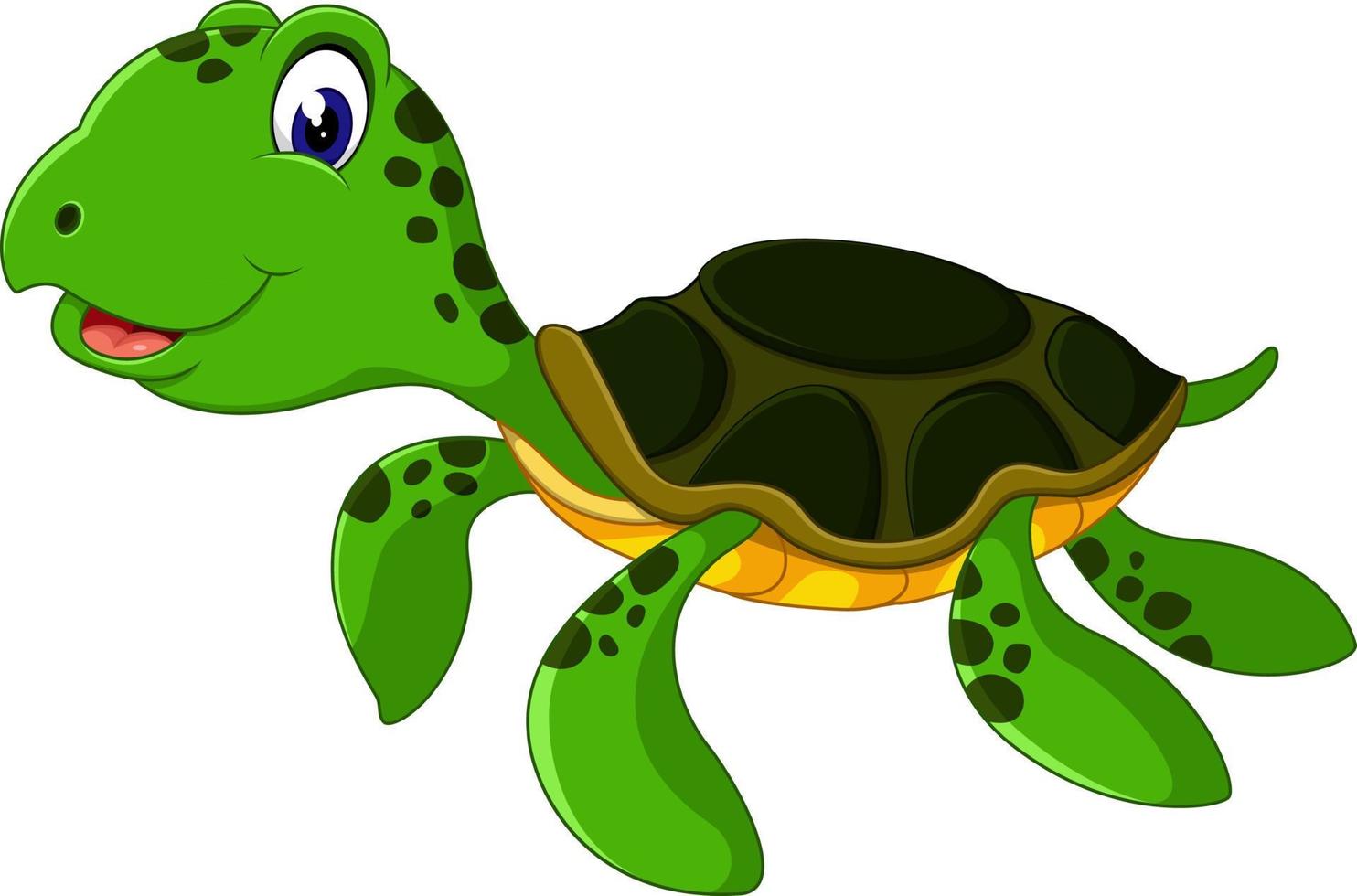 schattige tekenfilmschildpad vector