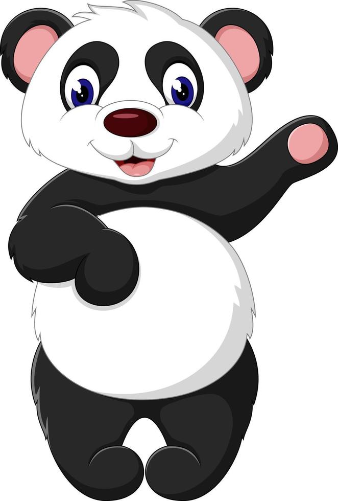 schattige cartoon panda vector