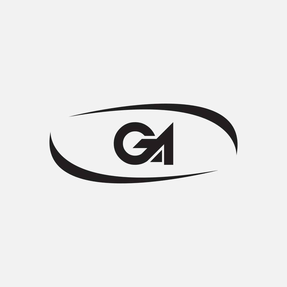 ga eerste letter vector logo pictogram