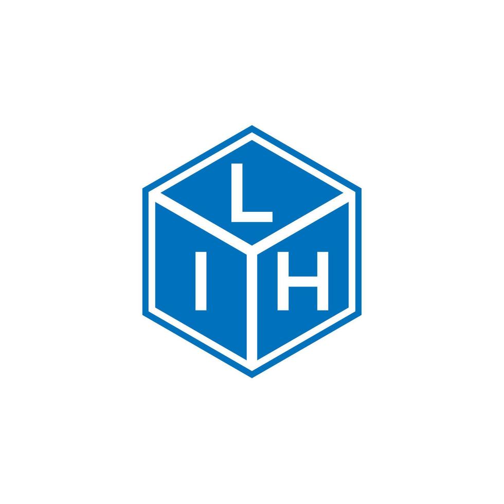 lih brief logo ontwerp op zwarte achtergrond. lih creatieve initialen brief logo concept. lih brief ontwerp. vector