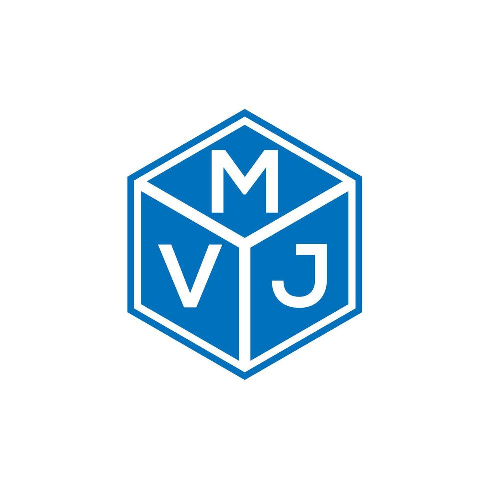 mvj brief logo ontwerp op zwarte achtergrond. mvj creatieve initialen brief logo concept. mvj brief ontwerp. vector