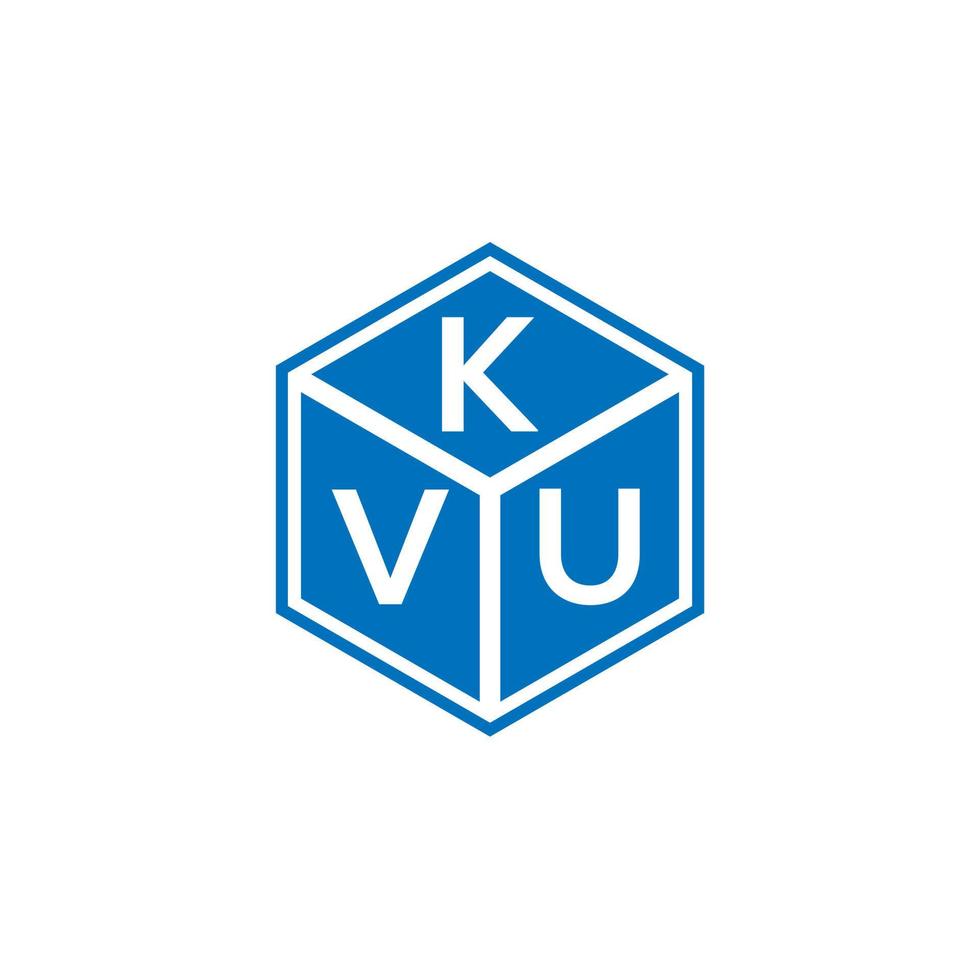 kvu brief logo ontwerp op zwarte achtergrond. kvu creatieve initialen brief logo concept. kvu-briefontwerp. vector