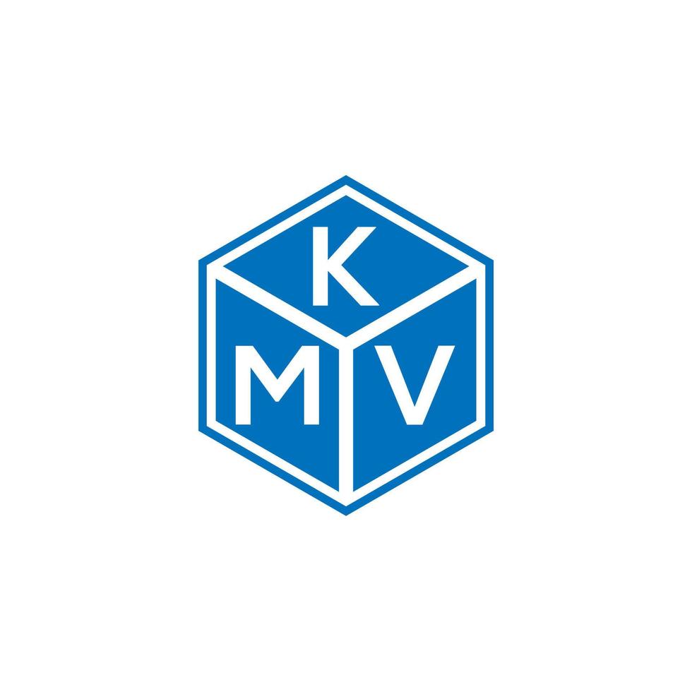 kmv brief logo ontwerp op zwarte achtergrond. kmv creatieve initialen brief logo concept. kmv brief ontwerp. vector