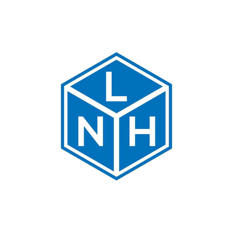 lnh brief logo ontwerp op zwarte achtergrond. lnh creatieve initialen brief logo concept. lnh brief ontwerp. vector