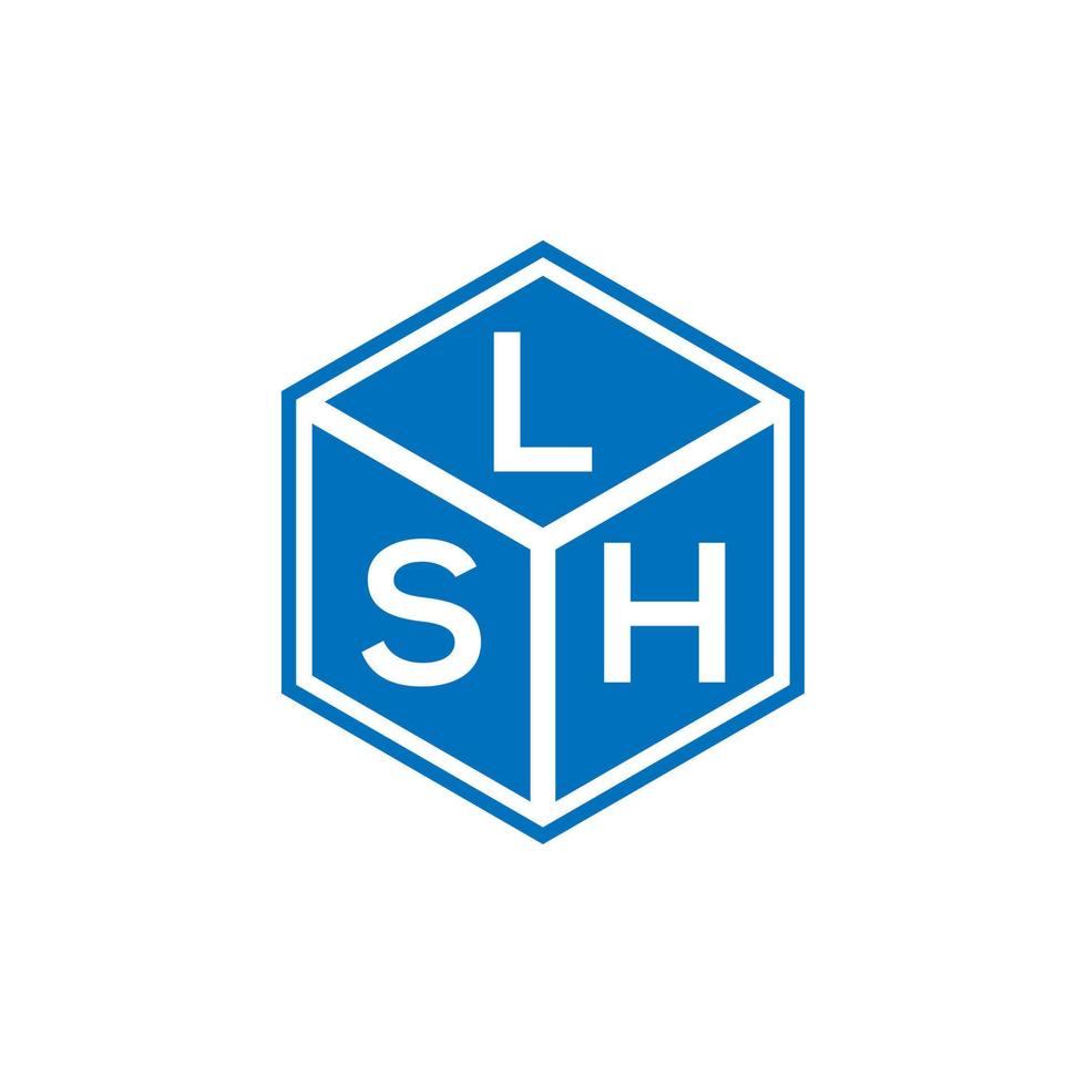 lsh brief logo ontwerp op zwarte achtergrond. lsh creatieve initialen brief logo concept. lsh brief ontwerp. vector