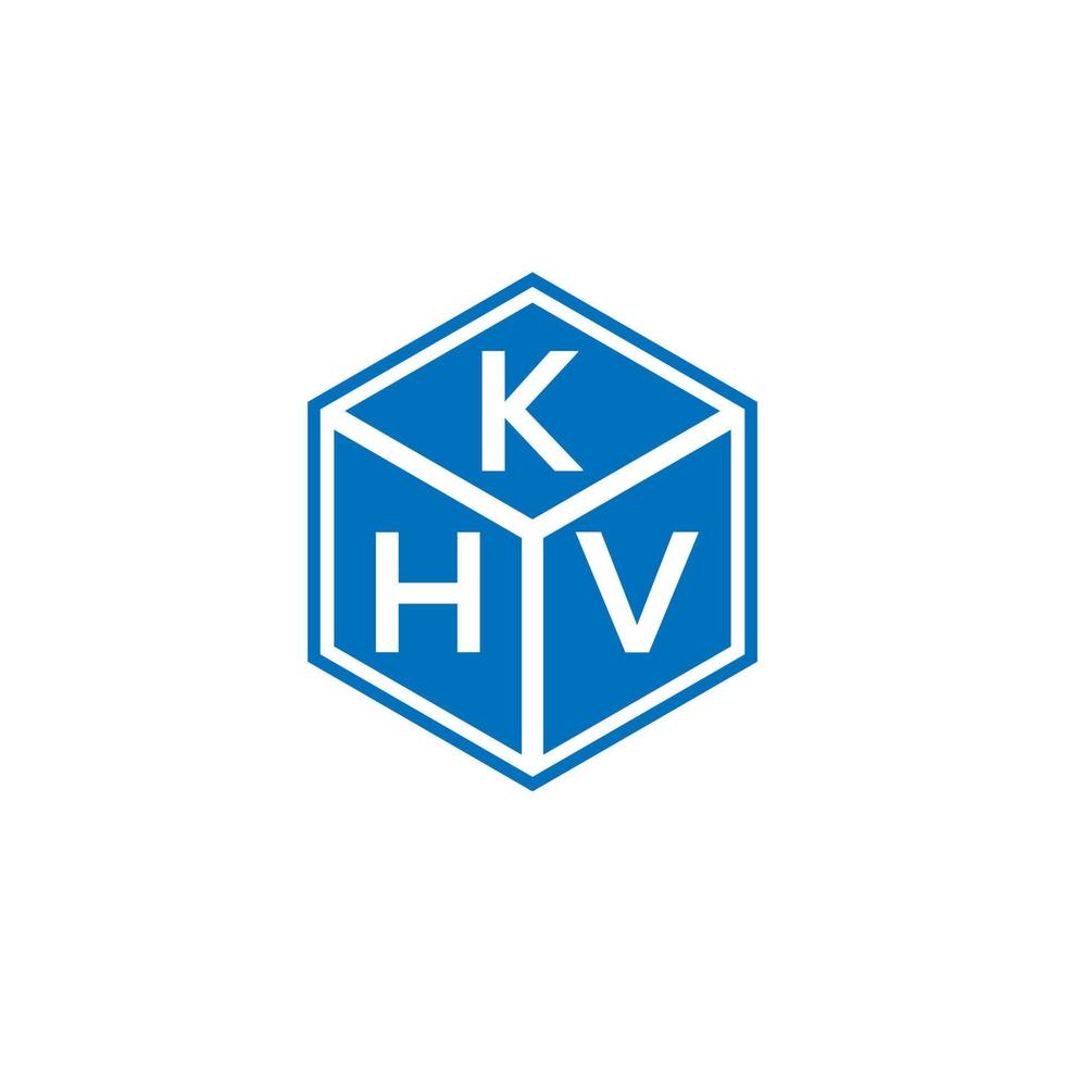 khv brief logo ontwerp op zwarte achtergrond. khv creatieve initialen brief logo concept. khv brief ontwerp. vector