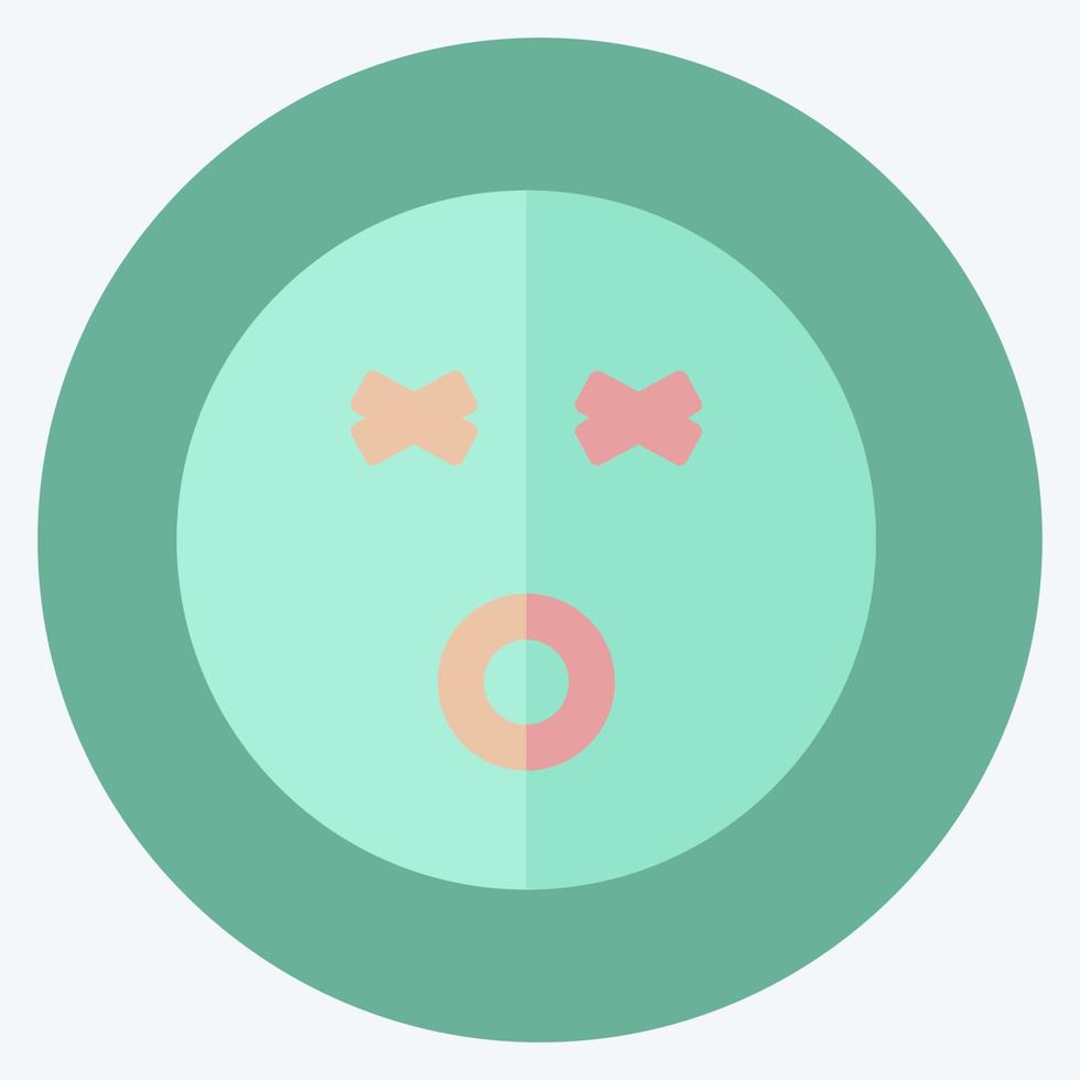 pictogram emoticon duizelig geschikt voor emoticon symbool. vector