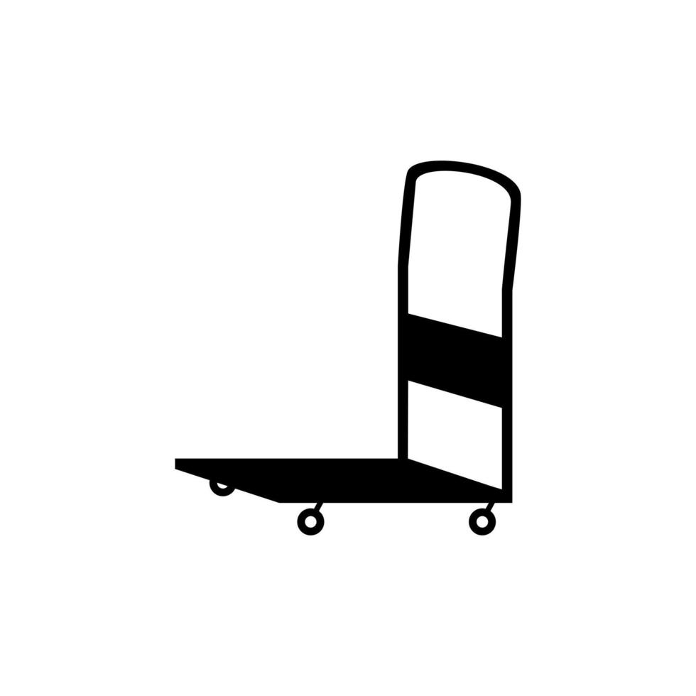 trolley vector icoon voor apparatuur retail en magazijn.