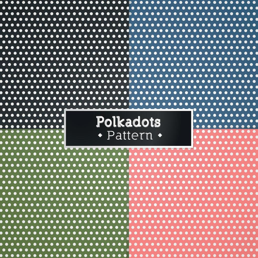 set van polka dots patroon collectie achtergrond voor textieldruk boekomslagen etc vector