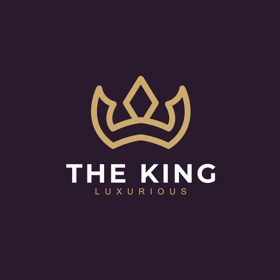 koninklijk, luxe symbool. koning, koningin abstracte geometrische logo ontwerp vectorillustratie vector