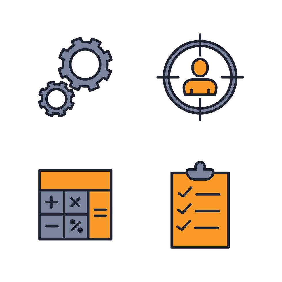 data-analyse set pictogram symbool sjabloon voor grafisch en webdesign collectie logo vectorillustratie vector