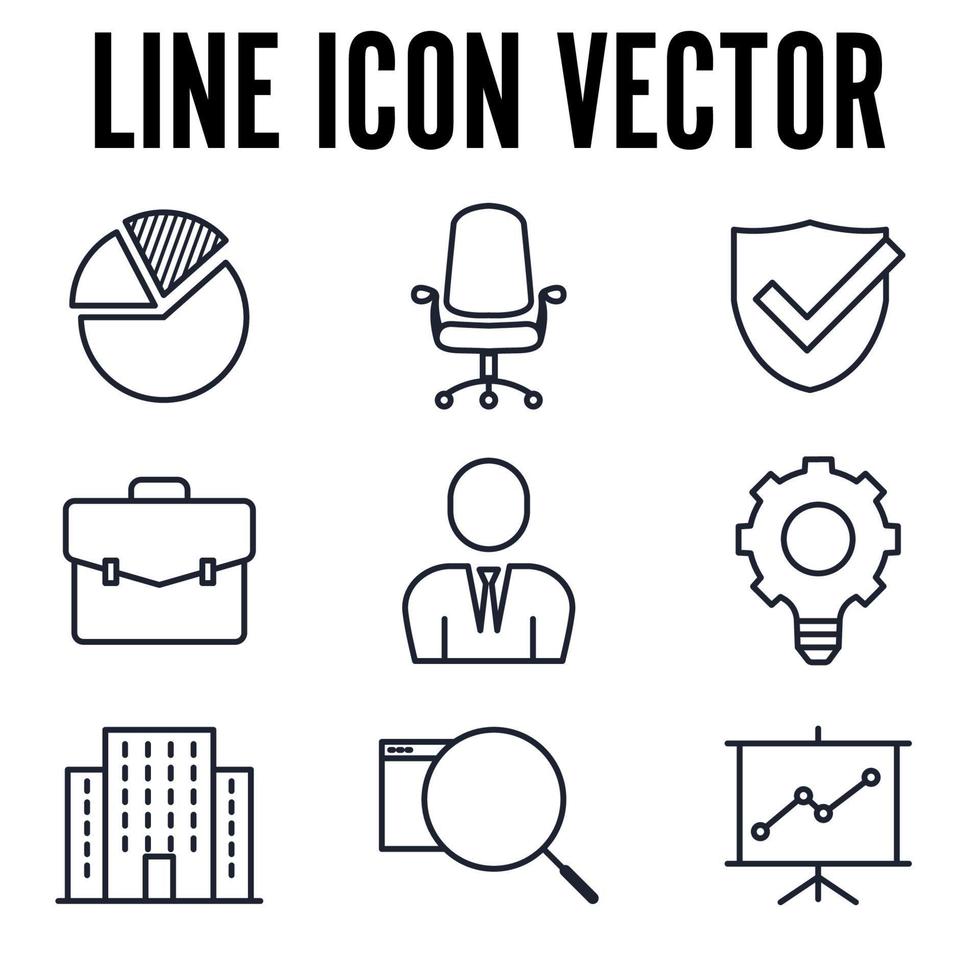 zakelijke en financiële set pictogram symbool sjabloon voor grafisch en webdesign collectie logo vectorillustratie vector