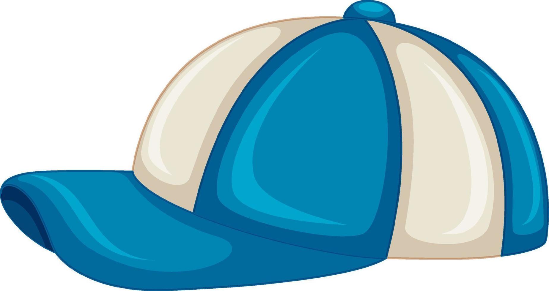 hoed in blauwe en witte kleuren vector