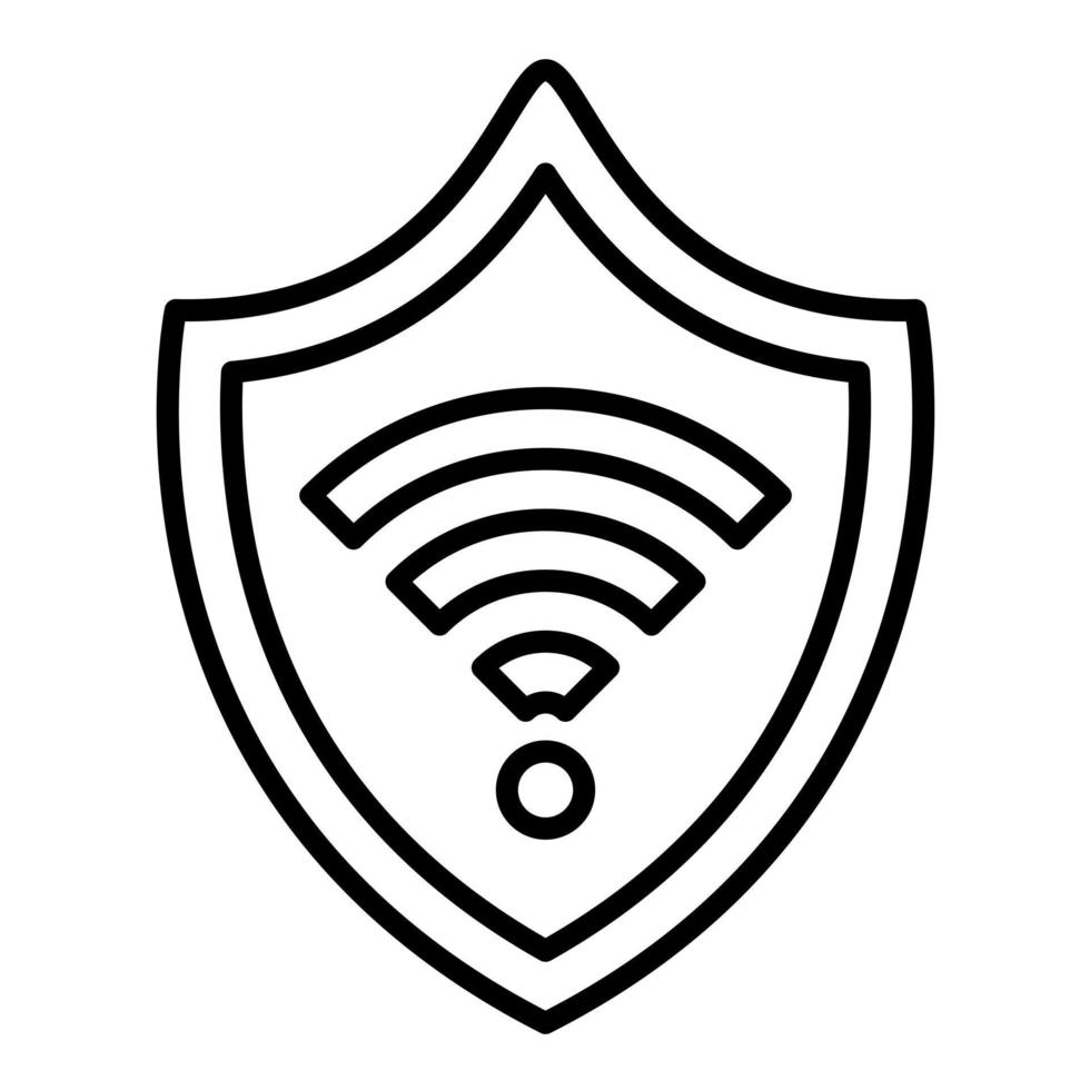 wifi-beveiligingslijnpictogram vector