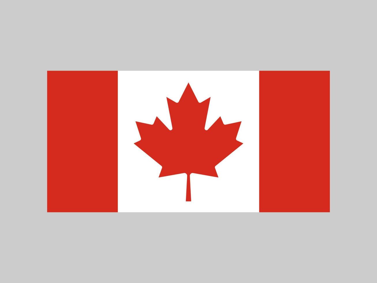 Canadese vlag, officiële kleuren en verhoudingen. vectorillustratie. vector