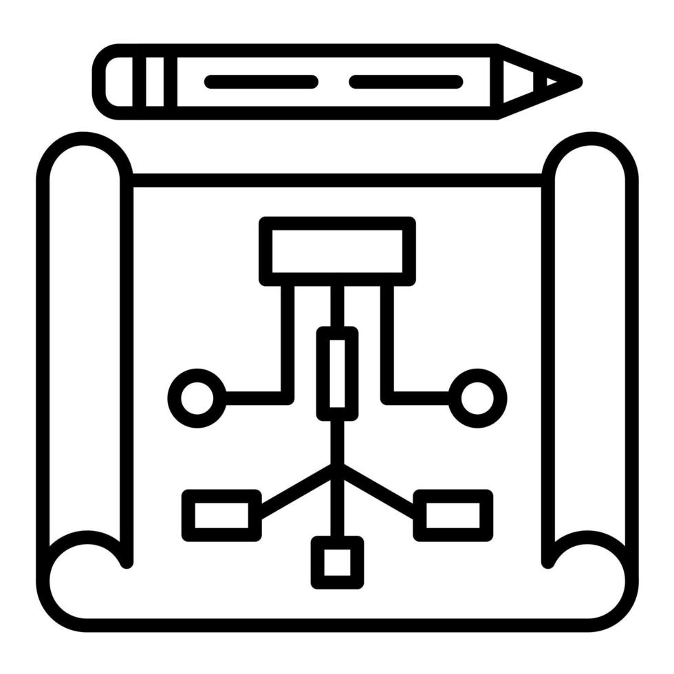 projectplanning lijn icoon vector