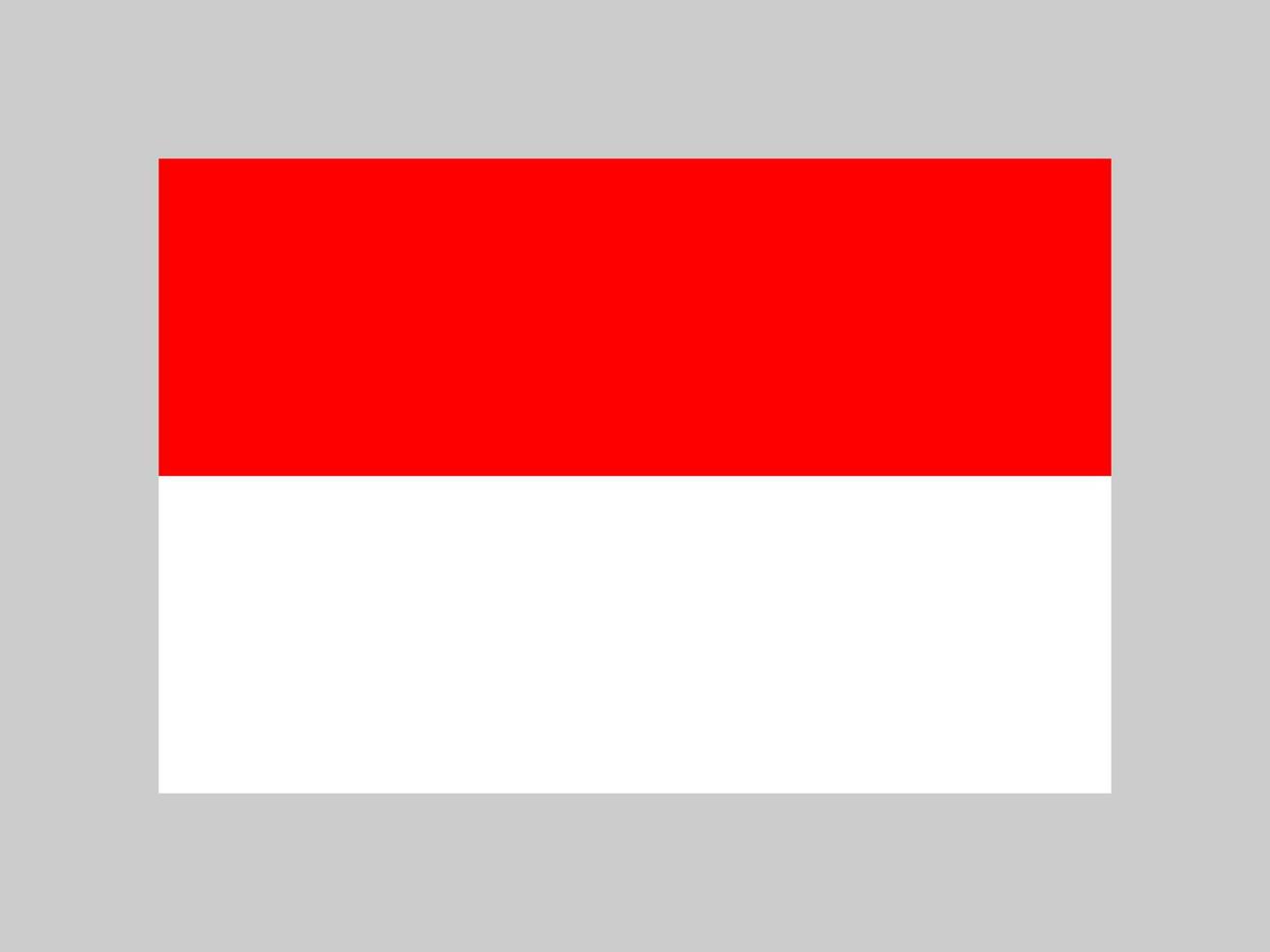 vlag van indonesië, officiële kleuren en verhouding. vectorillustratie. vector