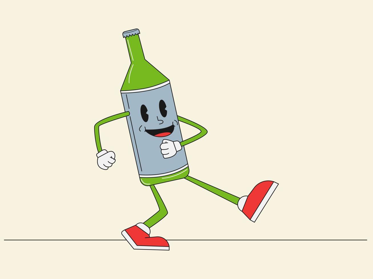 fles traditioneel cartoon afbeelding ontwerp vector