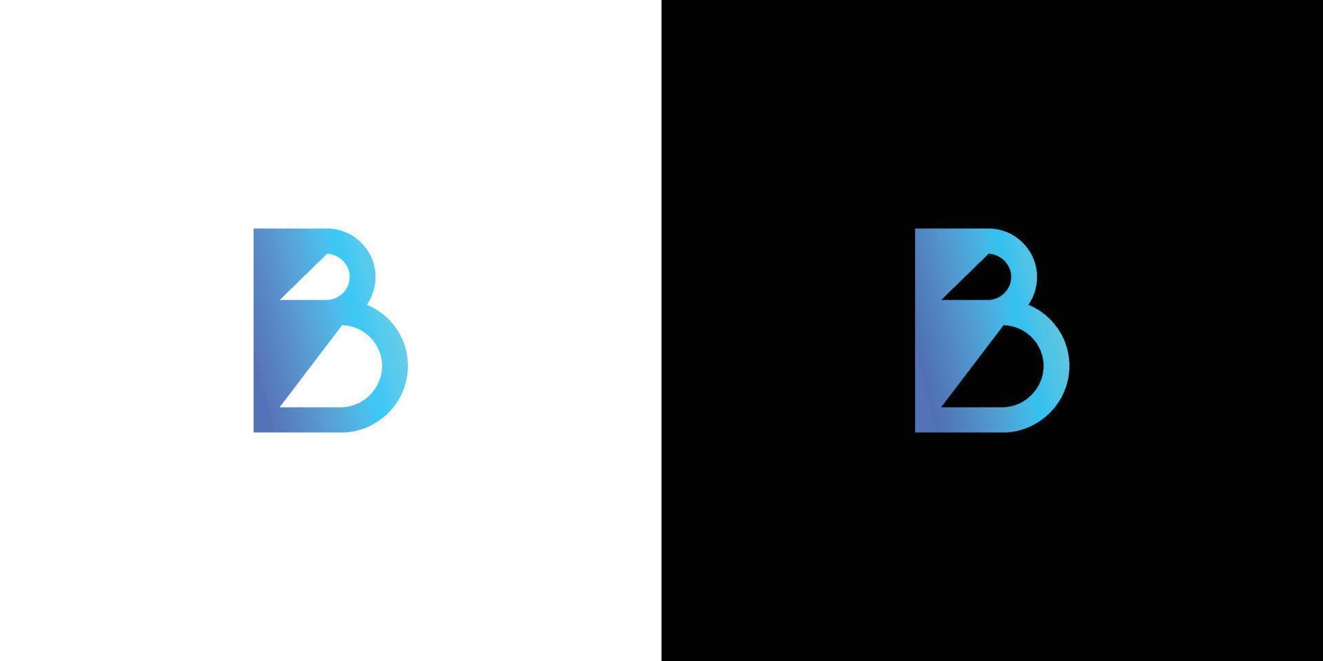 modern en uniek letter b initialen logo ontwerp 3 vector