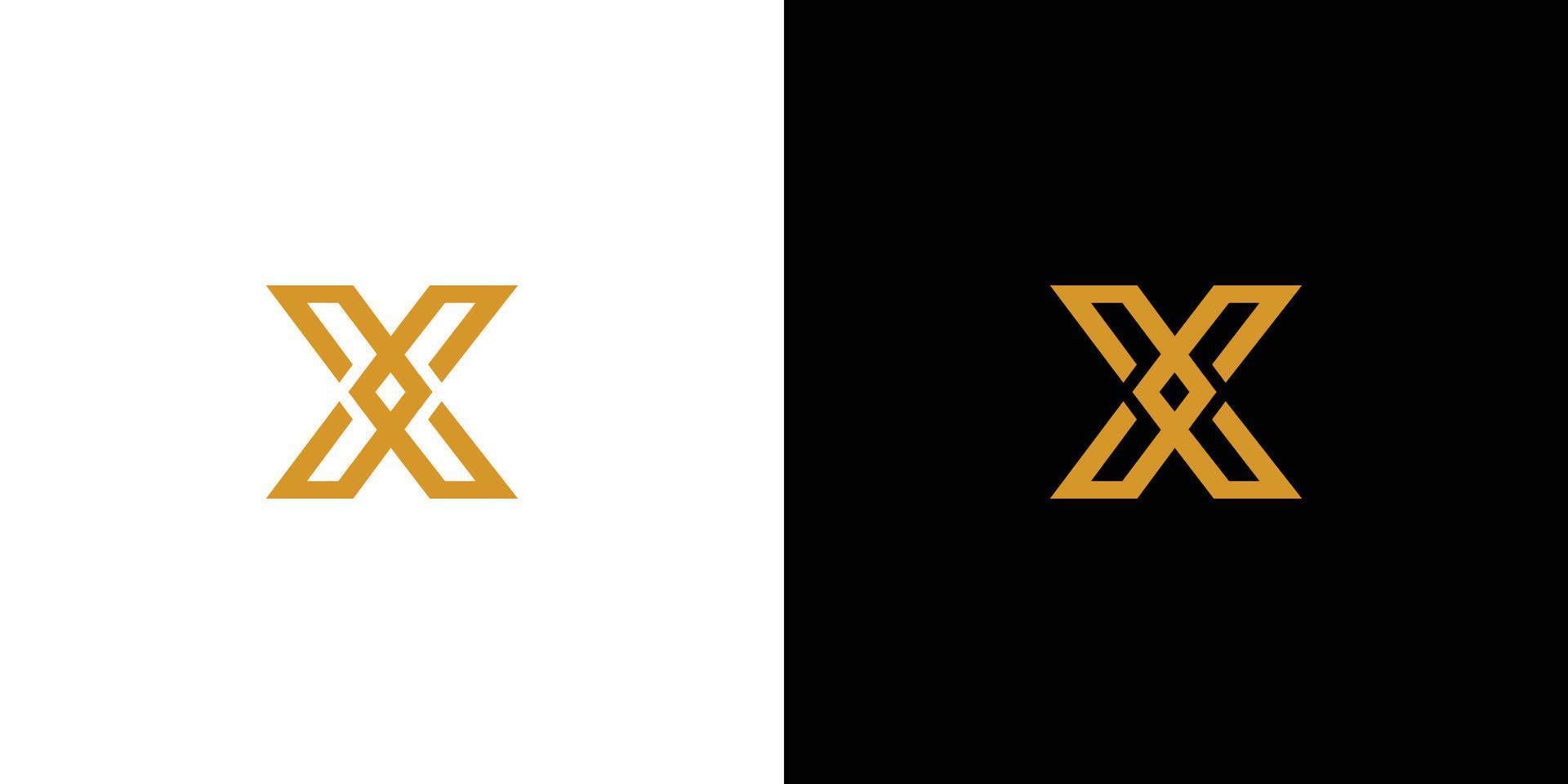 modern en uniek letter x initialen logo-ontwerp vector