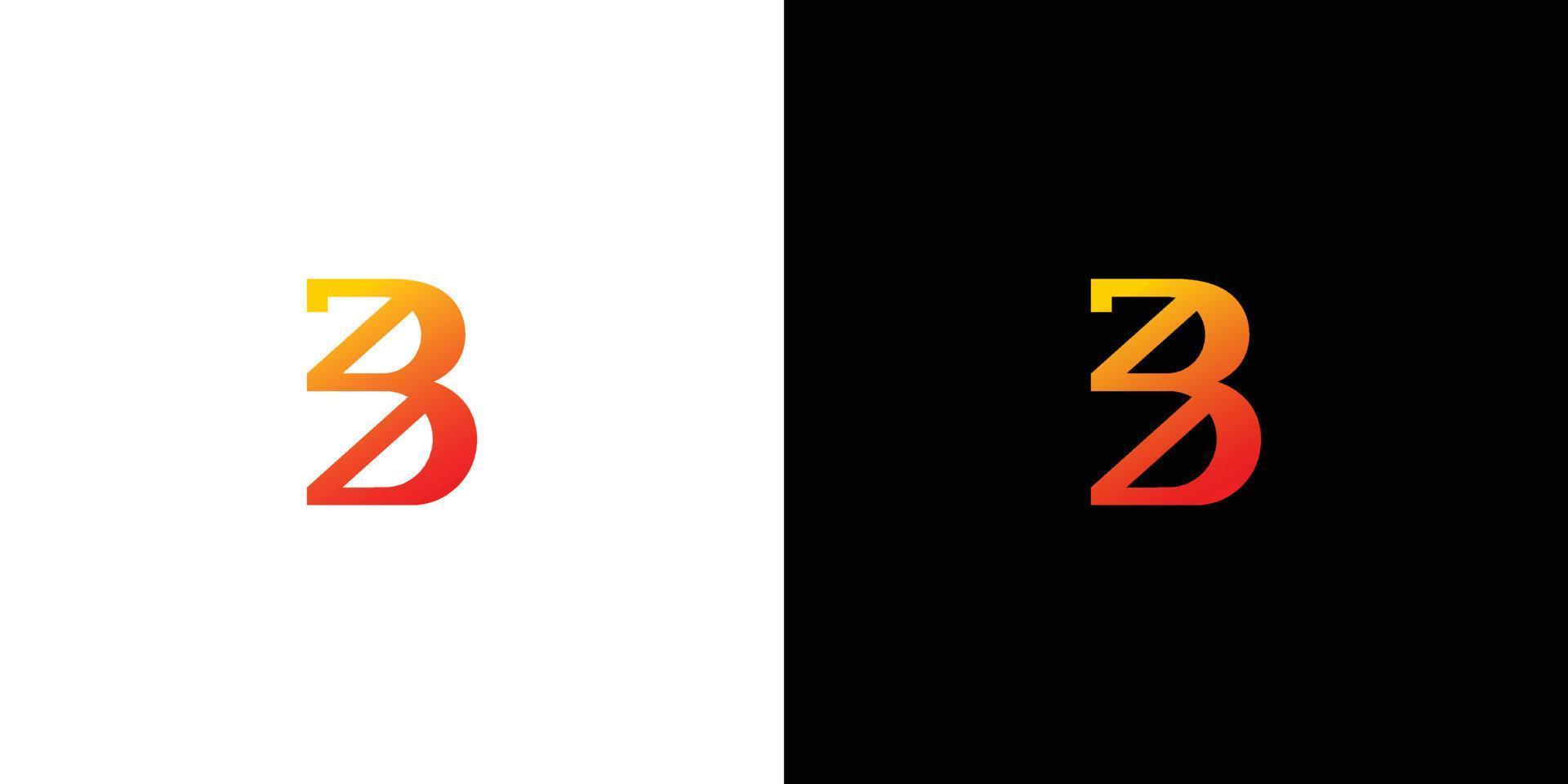 modern en uniek letter b initialen logo ontwerp 6 vector