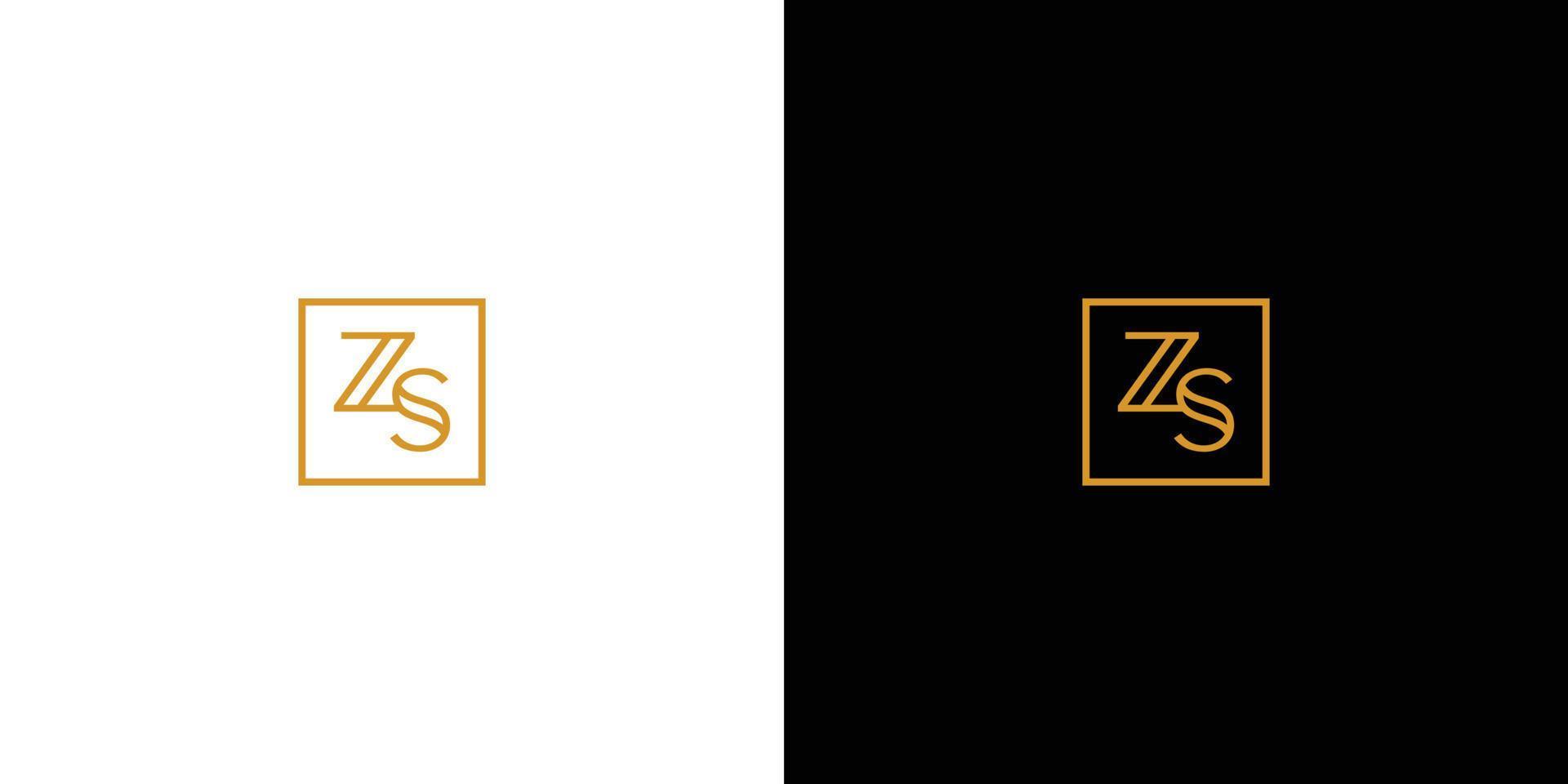 modern en eenvoudig letter zs initialen logo-ontwerp vector