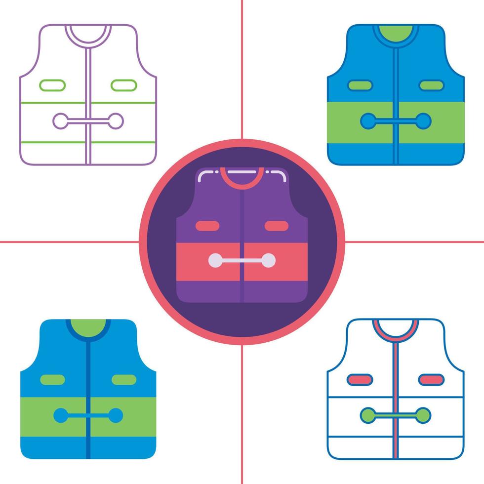 reddingsvest in platte ontwerpstijl vector