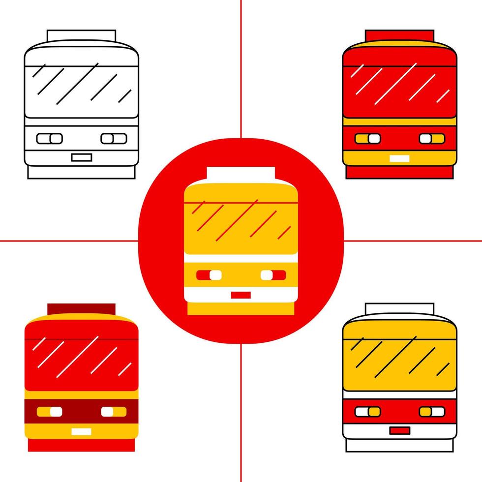 Tokyo tram in platte ontwerpstijl vector