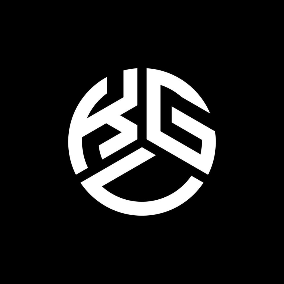 Kgu brief logo ontwerp op zwarte achtergrond. kgu creatieve initialen brief logo concept. Kgu-briefontwerp. vector