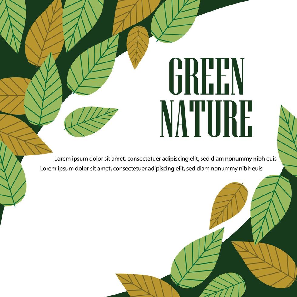 groene natuur flyer achtergrond vector ontwerp