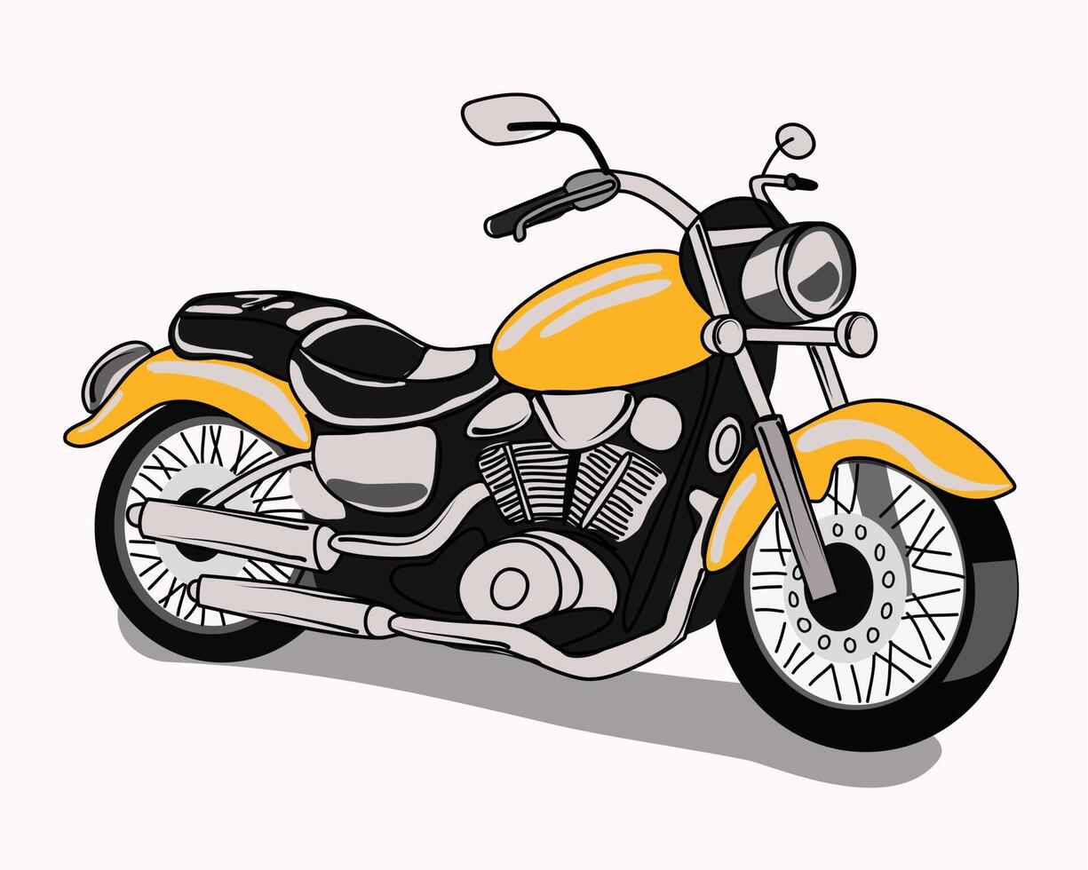 een klassieke motor in vectorillustratieontwerp vector