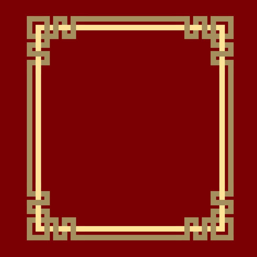 grensvector in chinese stijl met gouden kleur vector