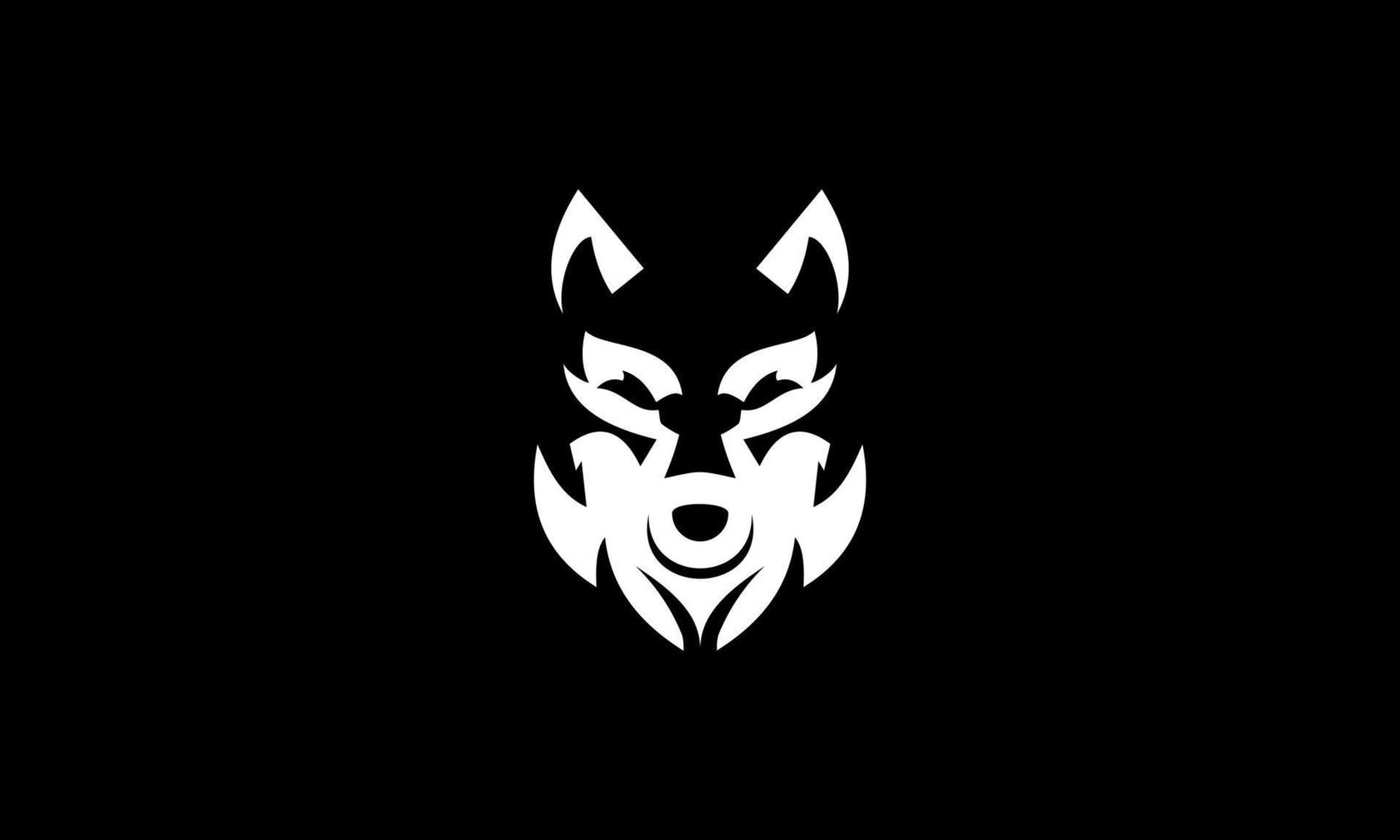 wolf gezicht logo vector ontwerp