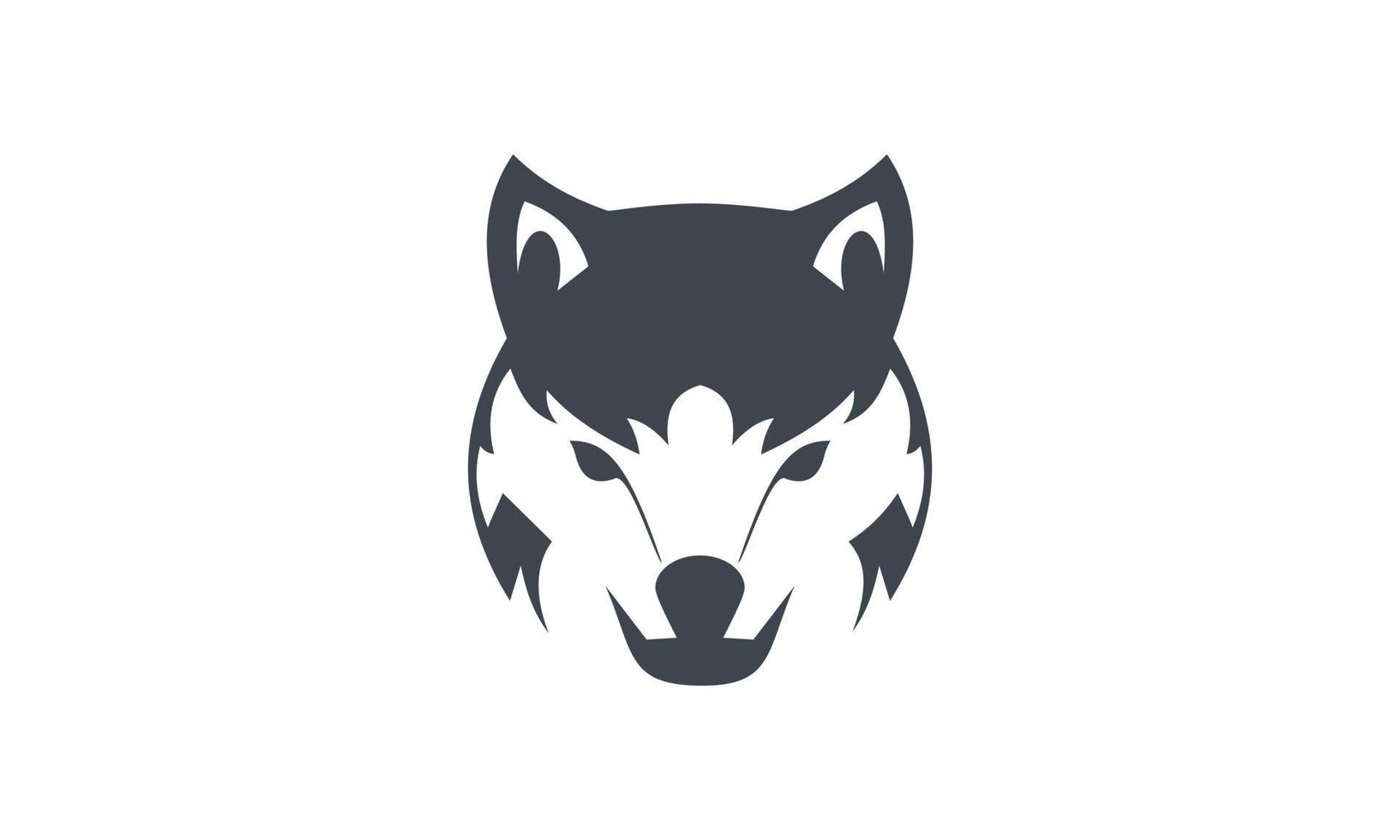 wolf gezicht logo vector ontwerp