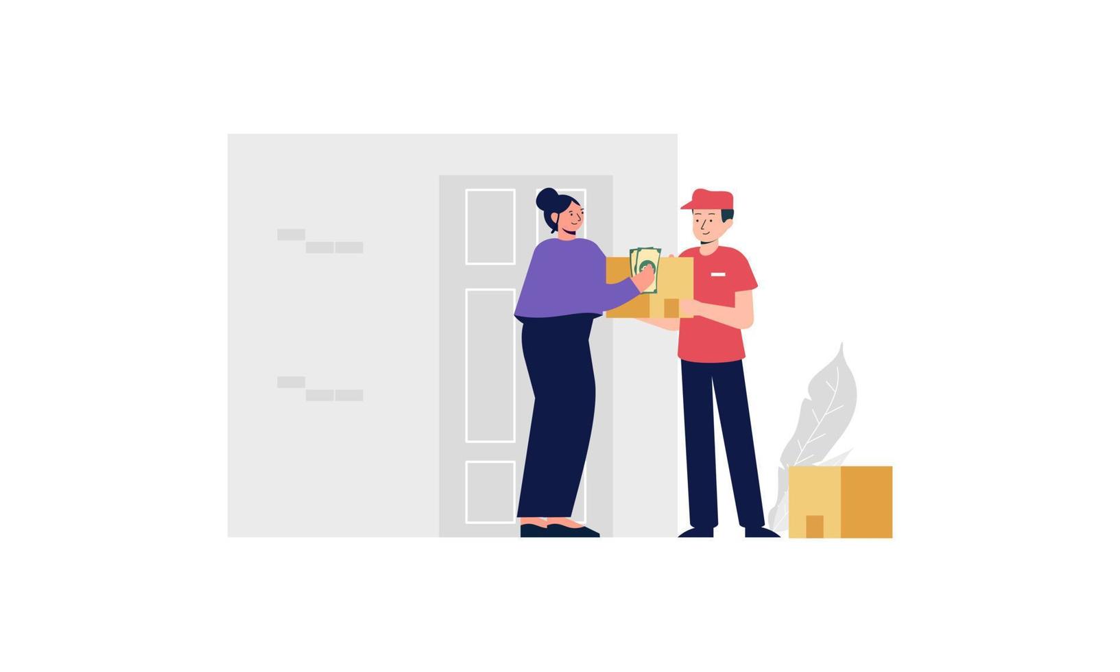 bezorgservice, levering snelle verzending concept illustratie vector