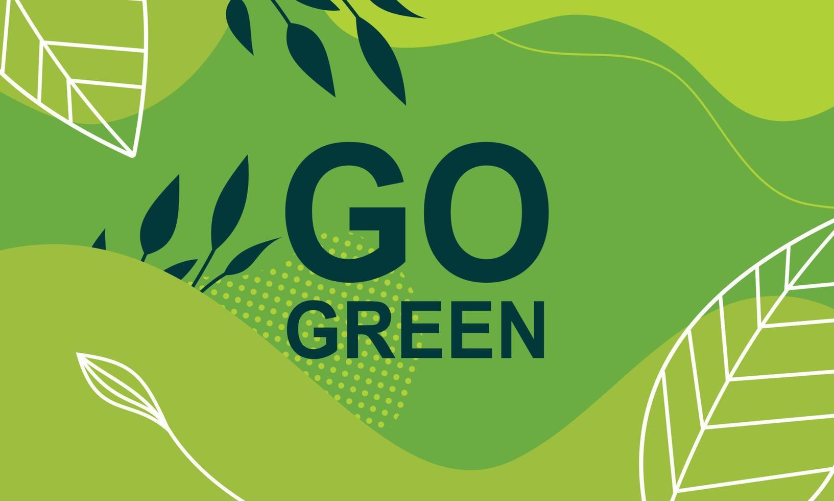 Earth Day posters met groene achtergronden vector