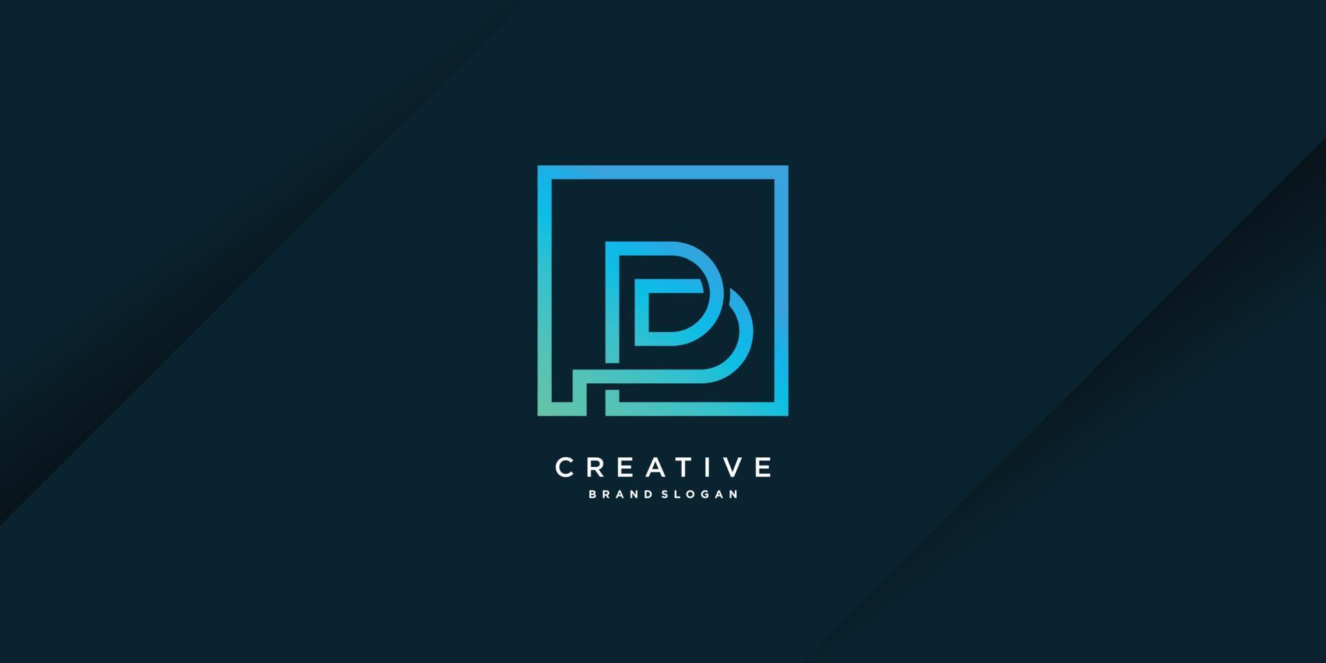 logo b met creatief uniek concept voor bedrijf, persoon, technologie, vectordeel vector
