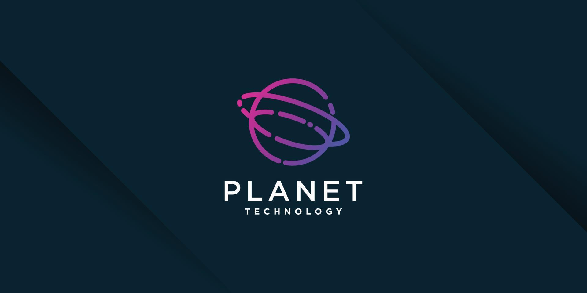 planeet logo sjabloon met creatieve elementen voor zakelijke premium vector deel 1.