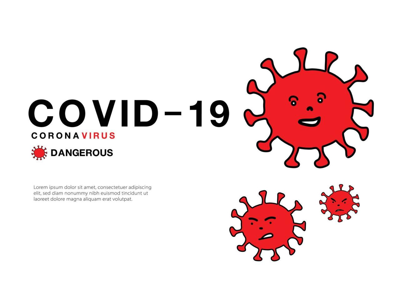 coronavirus ziekte covid-19 vector illustraton, teken, logo, tekenfilm, symbool, medisch pictogram