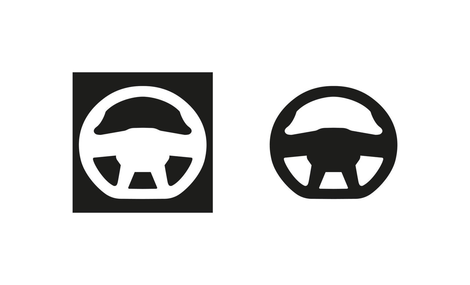 moderne auto stuurwiel icoon. silhouet en lineair origineel logo. eenvoudig omtrek stijl teken symbool. vectorillustratie geïsoleerd op een witte achtergrond. eps 10. vector