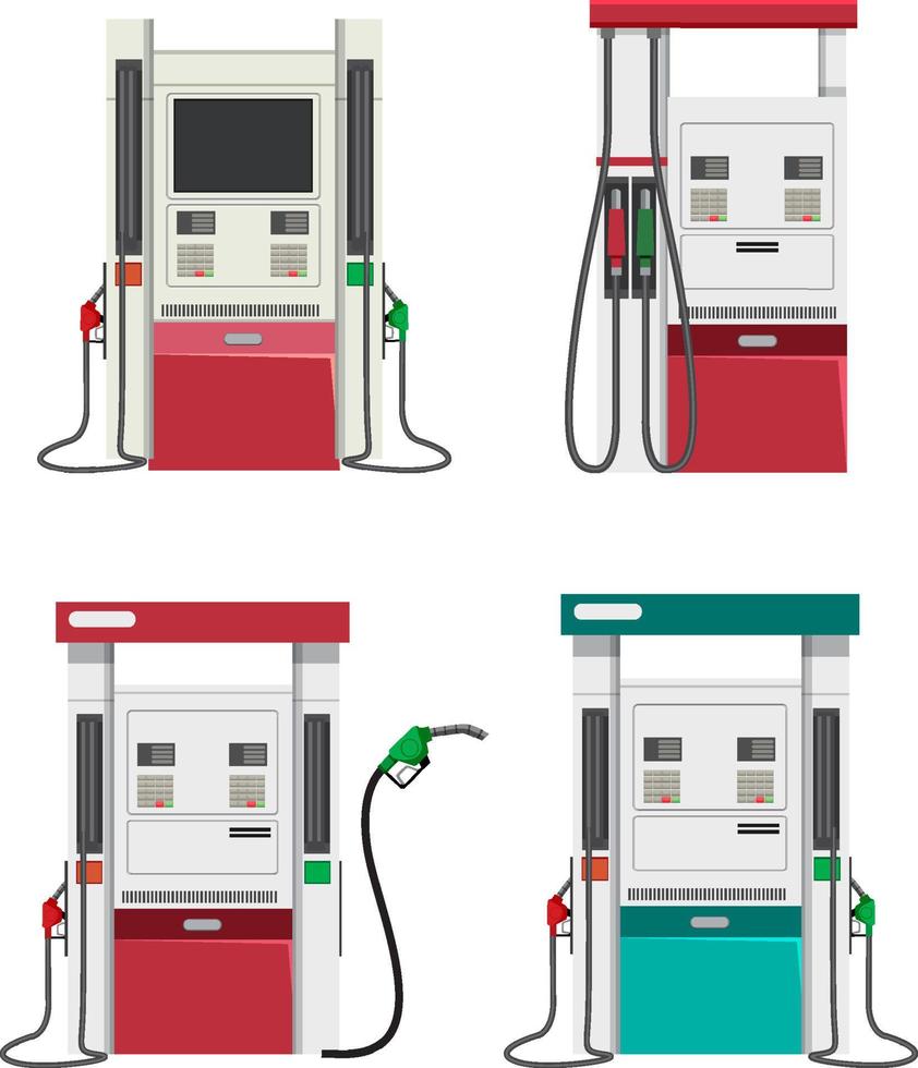 tankstation met benzinepomp vector