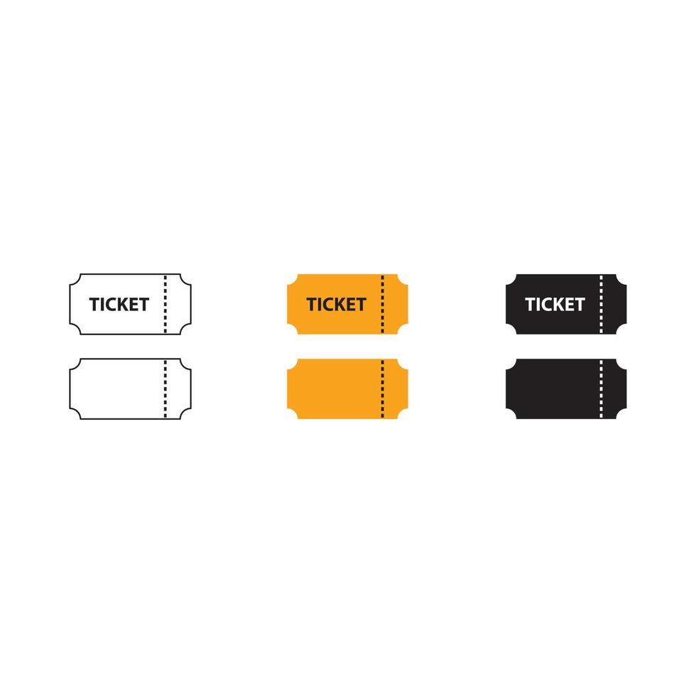 ticketvector voor website symboolpictogram vector