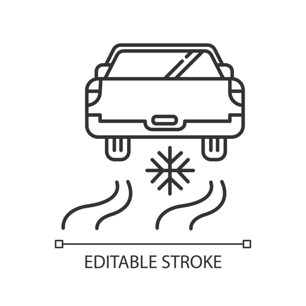 ijs rijden lineaire pictogram. extreme wintersport, risicovolle activiteiten en avontuur. dunne lijn illustratie. auto rijden op besneeuwde ondergrond. vector geïsoleerde overzichtstekening. bewerkbare streek