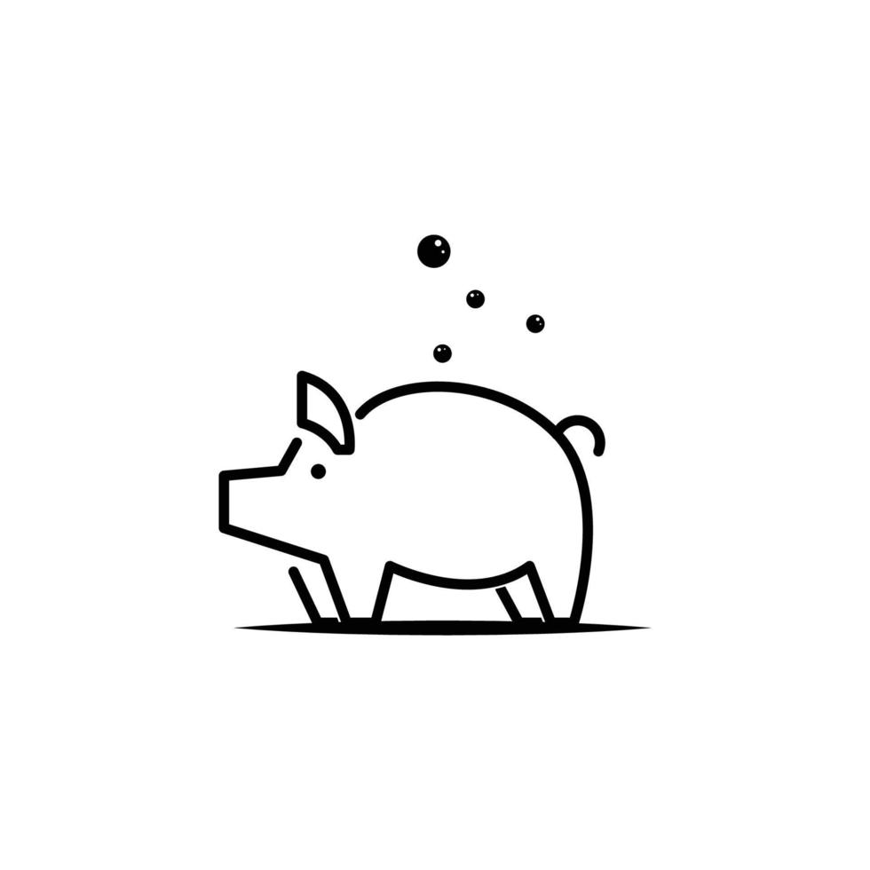 varken logo vector ontwerpsjabloon. goed voor varkenshouderij. vector kunst illustratie