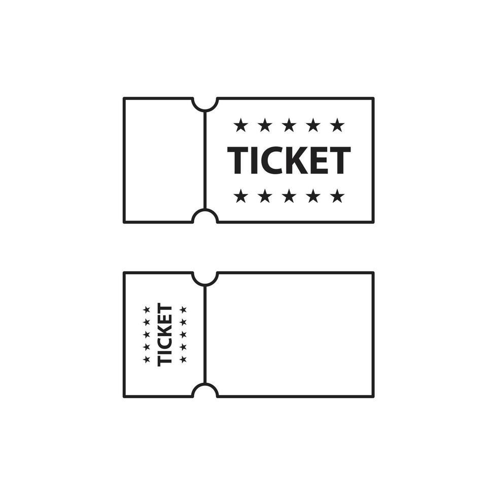 ticketvector voor website symboolpictogram vector
